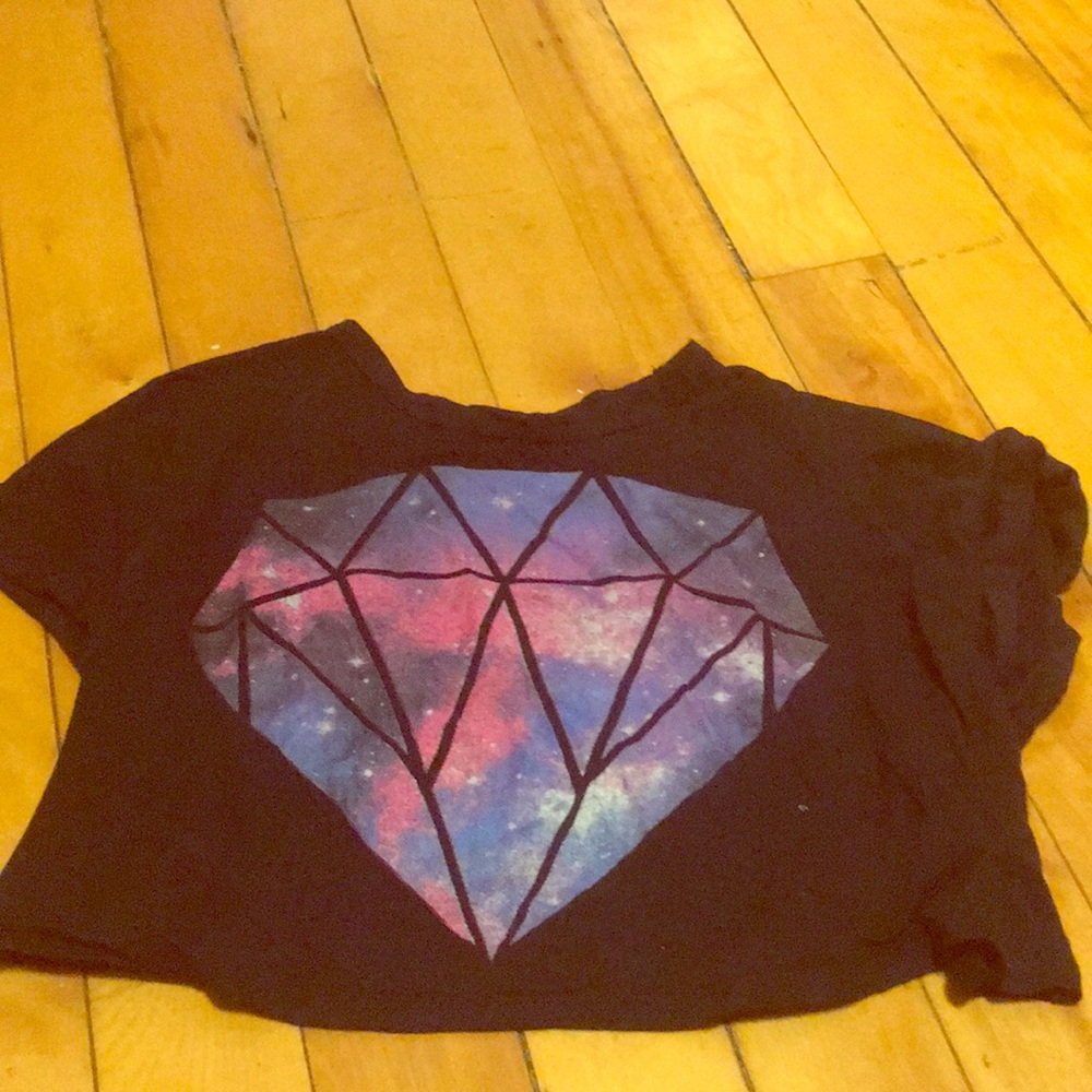 Milky Way diamond crop top